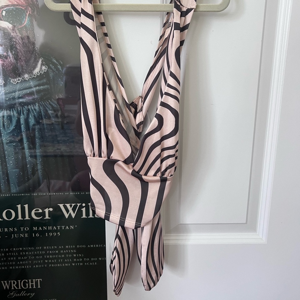 Urban outfitters Zebra Print Halter Top